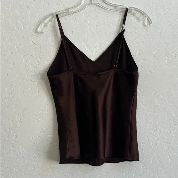 Mocha Brown Satin V-Neck Cami Top - Women - Picture 2 of 2